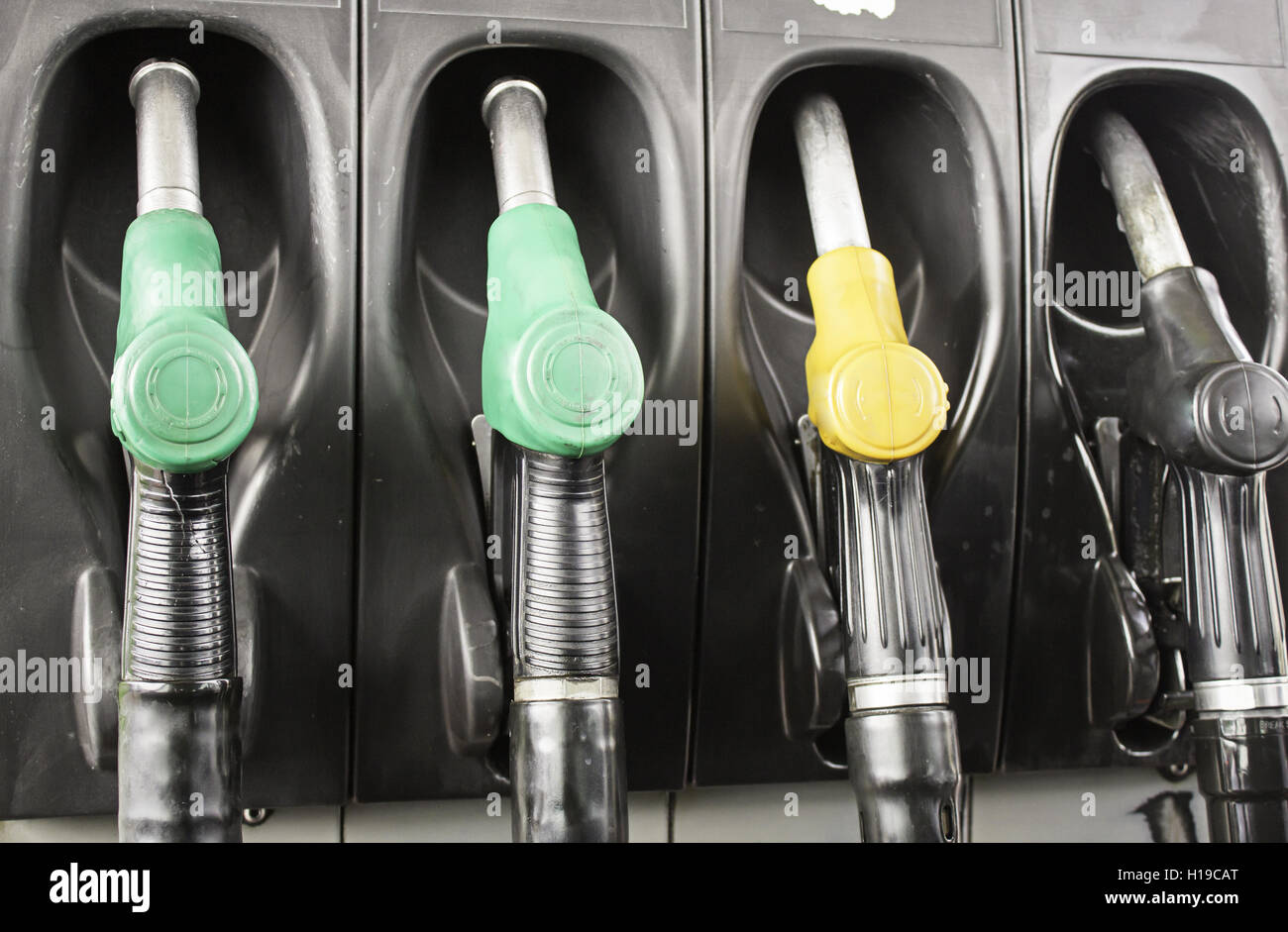 Different fuel pump prices, travel Stock Photo Alamy