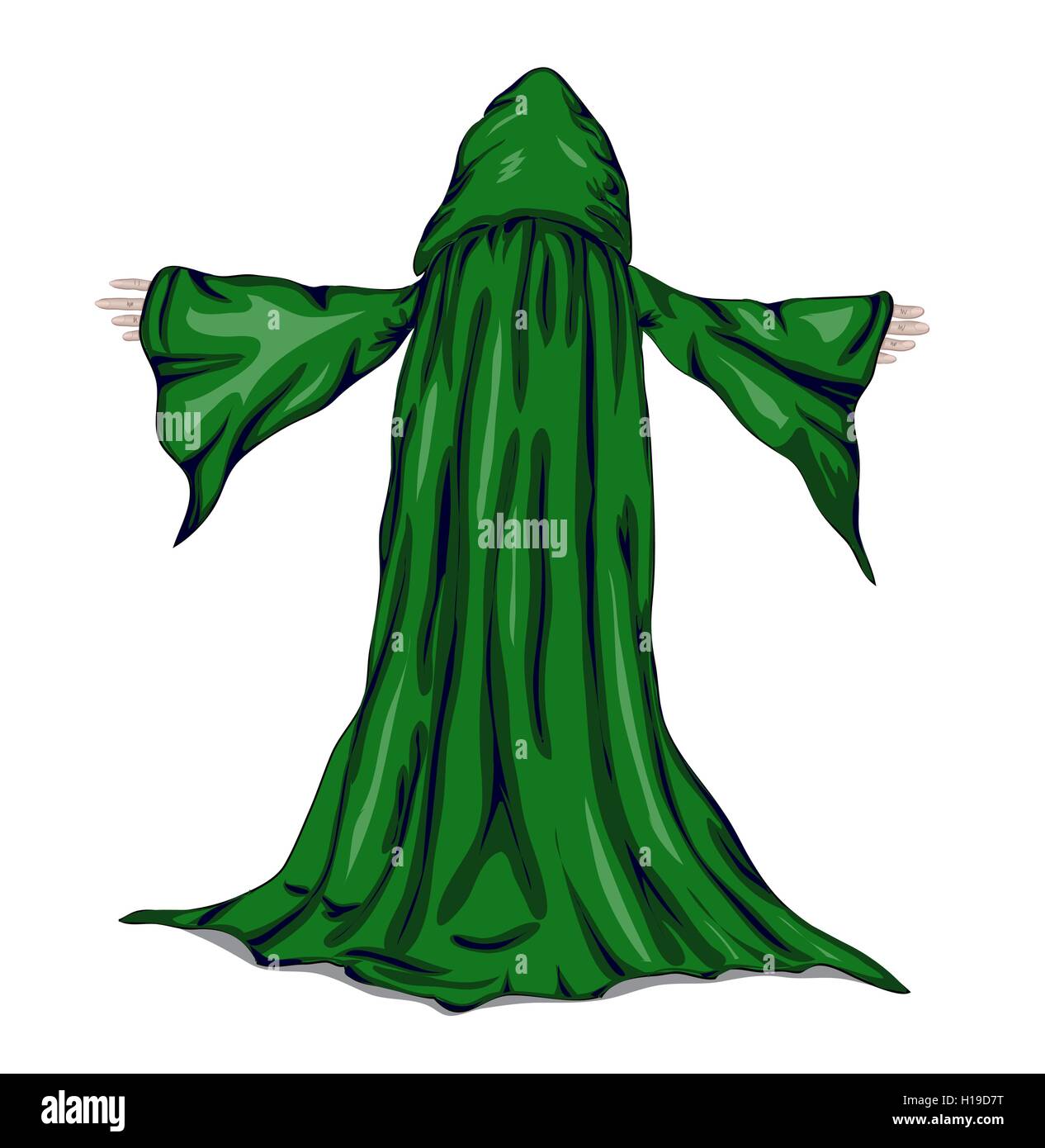Vector illustration of a wizard or a monk. Stock Vector