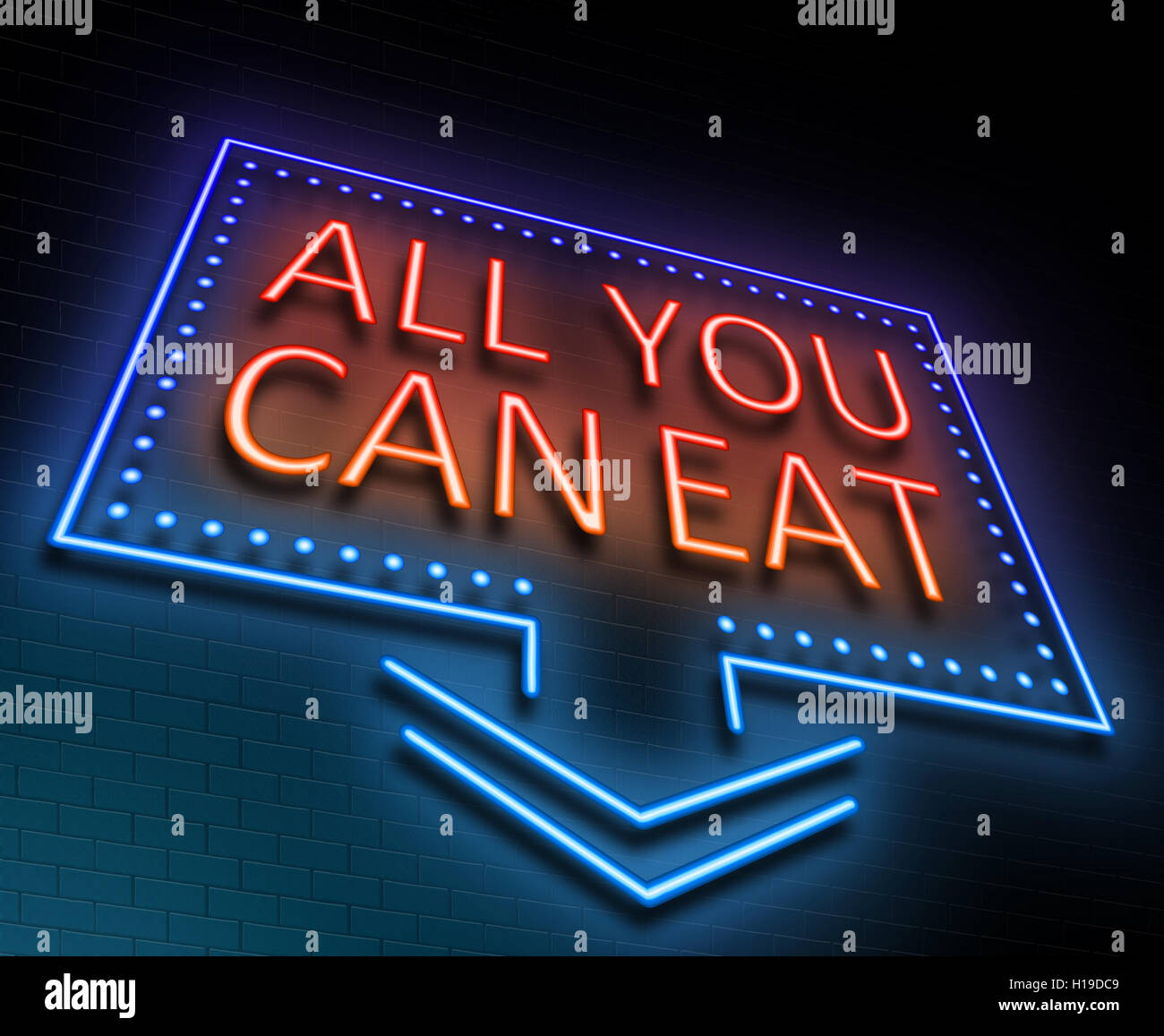 All you can eat concept. Stock Photo