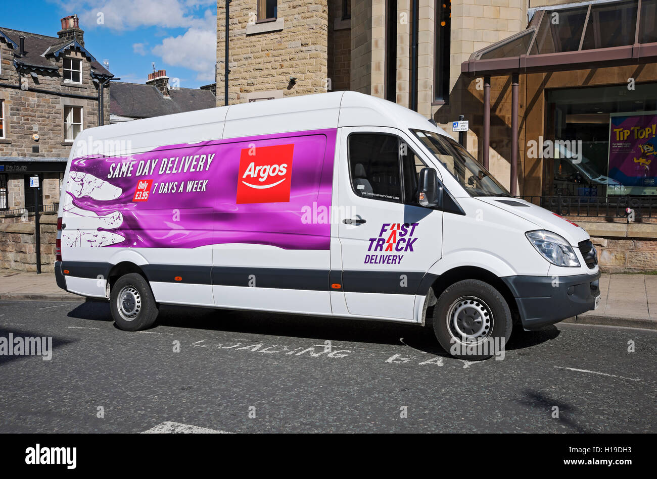 Argos fast track delivery van vehicle Harrogate North Yorkshire England UK United Kingdom GB Great Britain Stock Photo