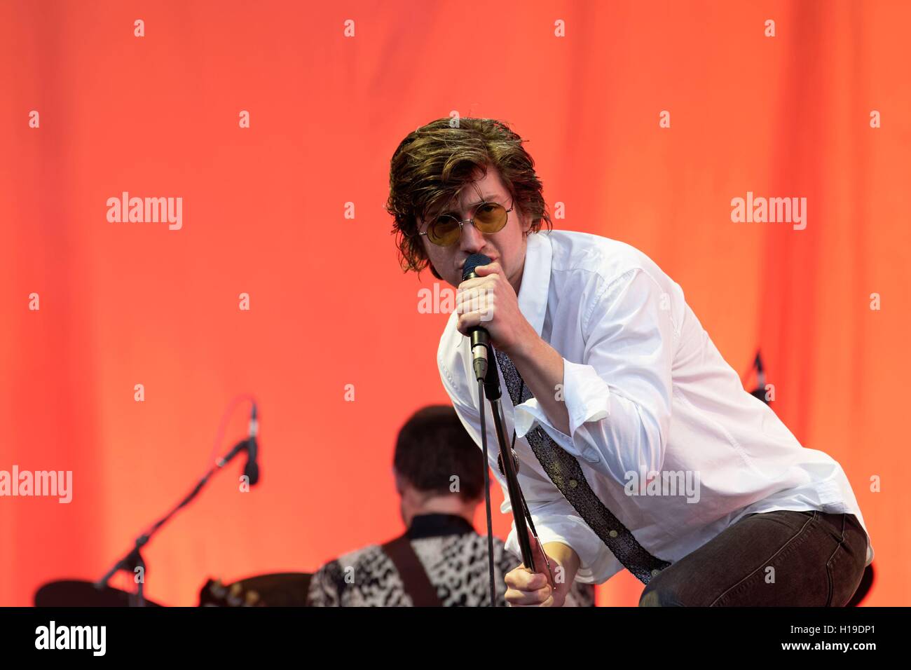 The Last Shadow Puppets on stage at the Sziget Festival, held annually