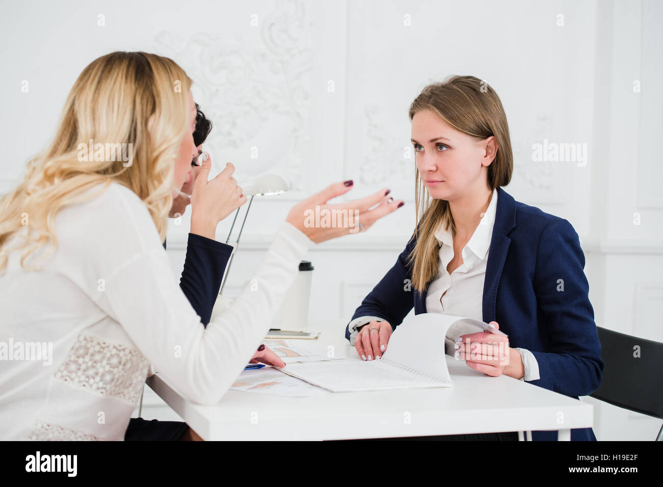 Casual business team having a meeting in the office Stock Photo