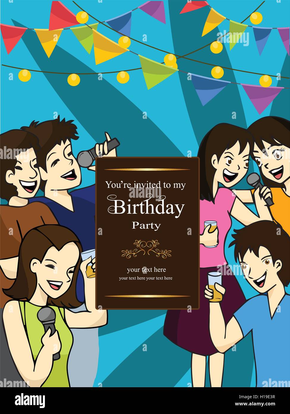 funny party cartoon vector Stock Vector Image & Art Alamy