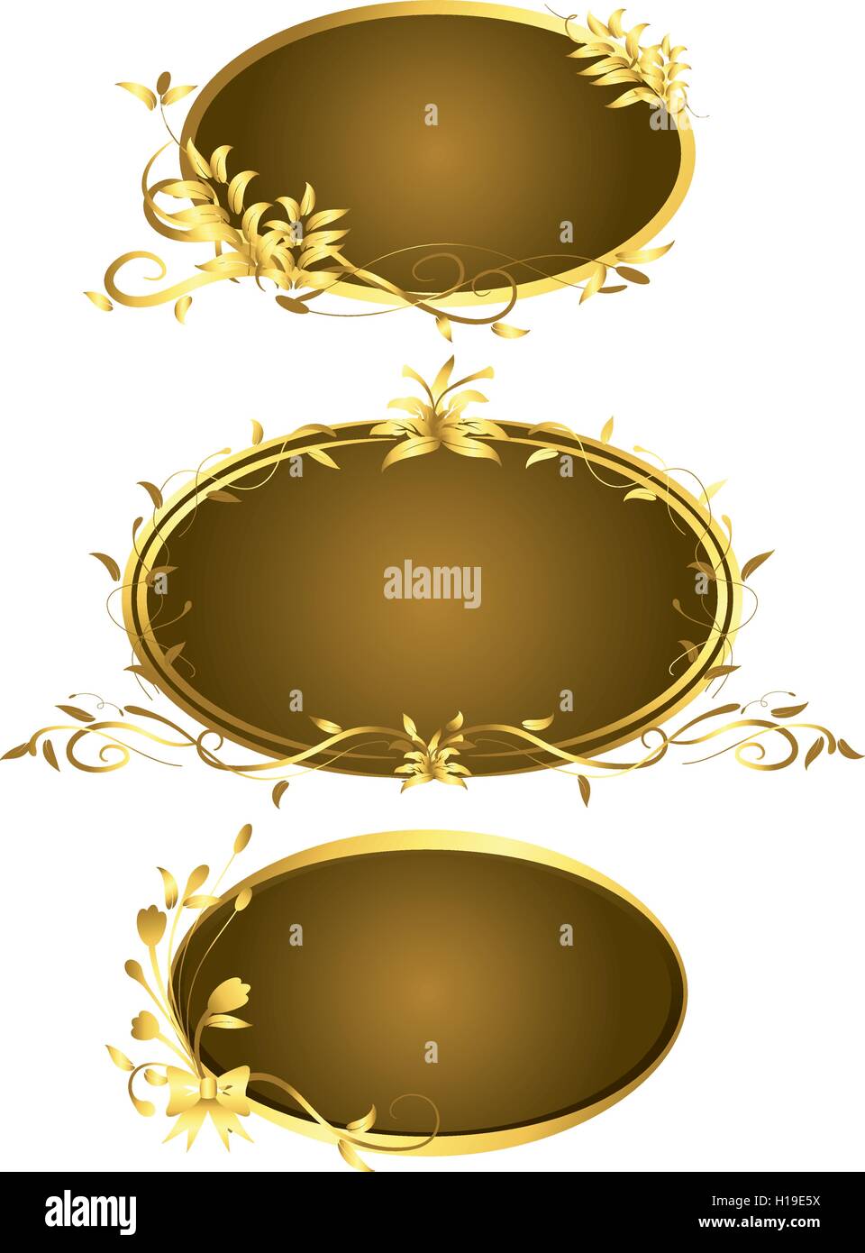 Golden vintage frames design elegant Stock Vector Image & Art - Alamy
