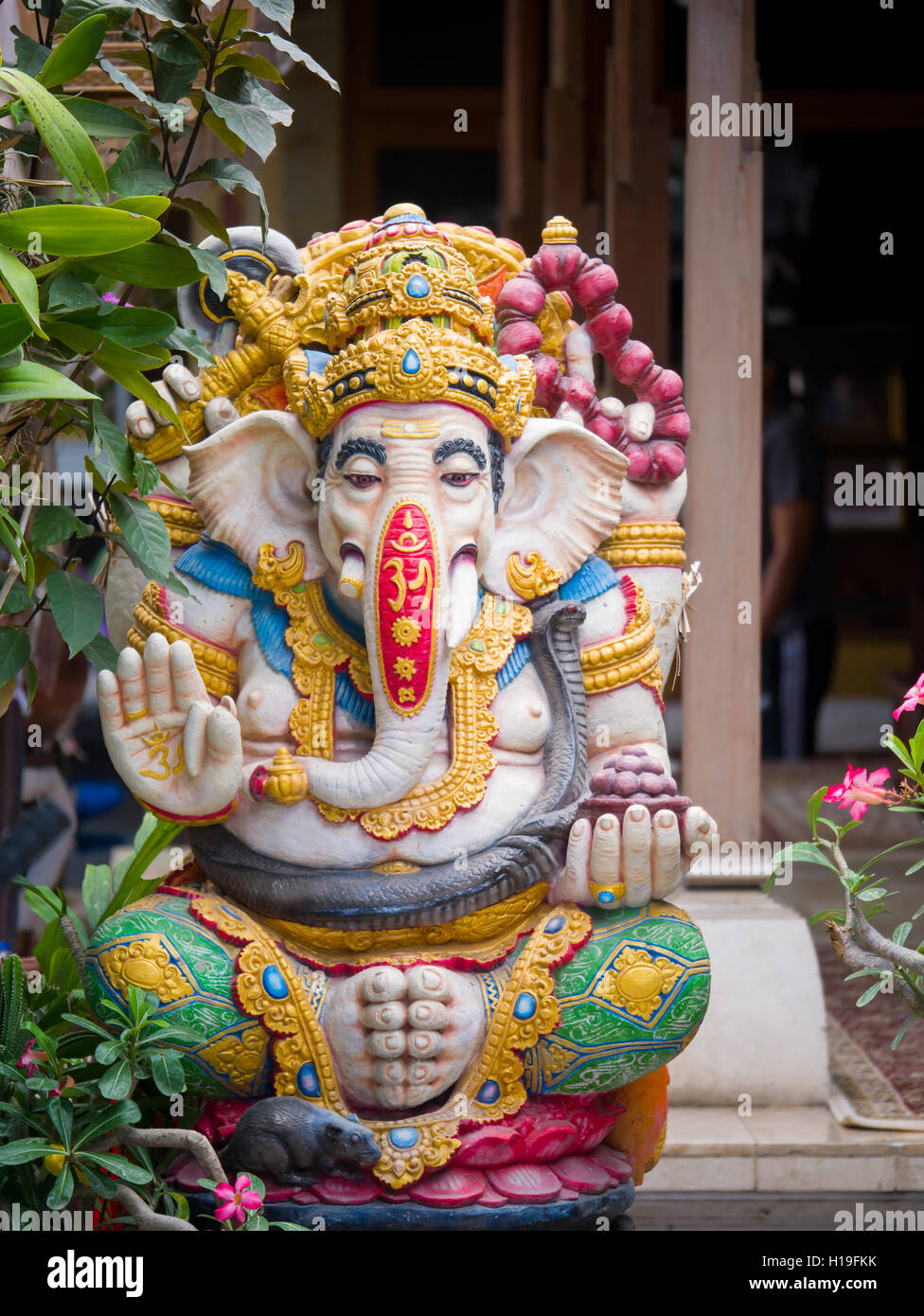 Ancient Balinese statue at the temple in Bali Indonesia Stock Photo Alamy
