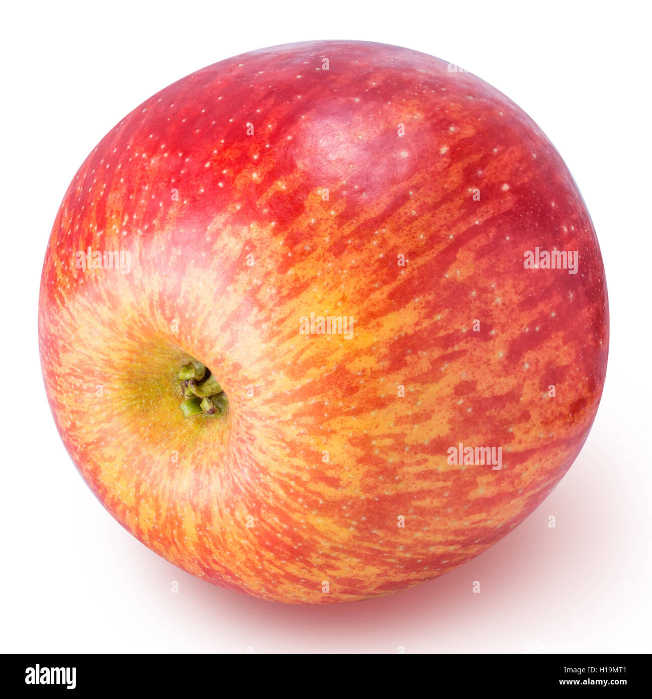 one red apple isolated on white background clipping path Stock Photo ...