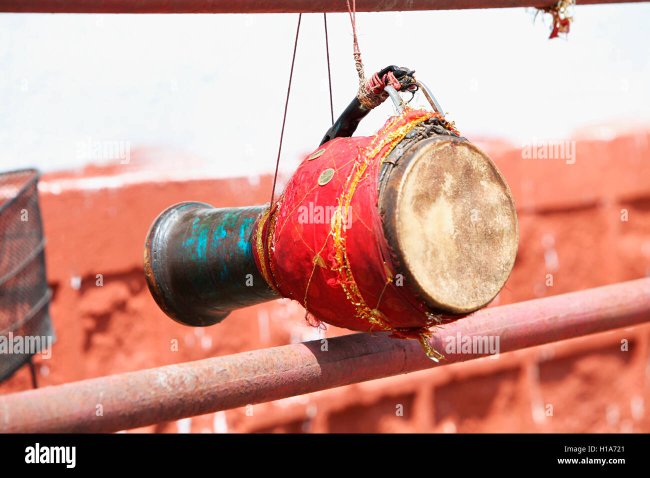 Traditional Drum, Danteshwari Temple, Chattisgarh, India Stock Photo