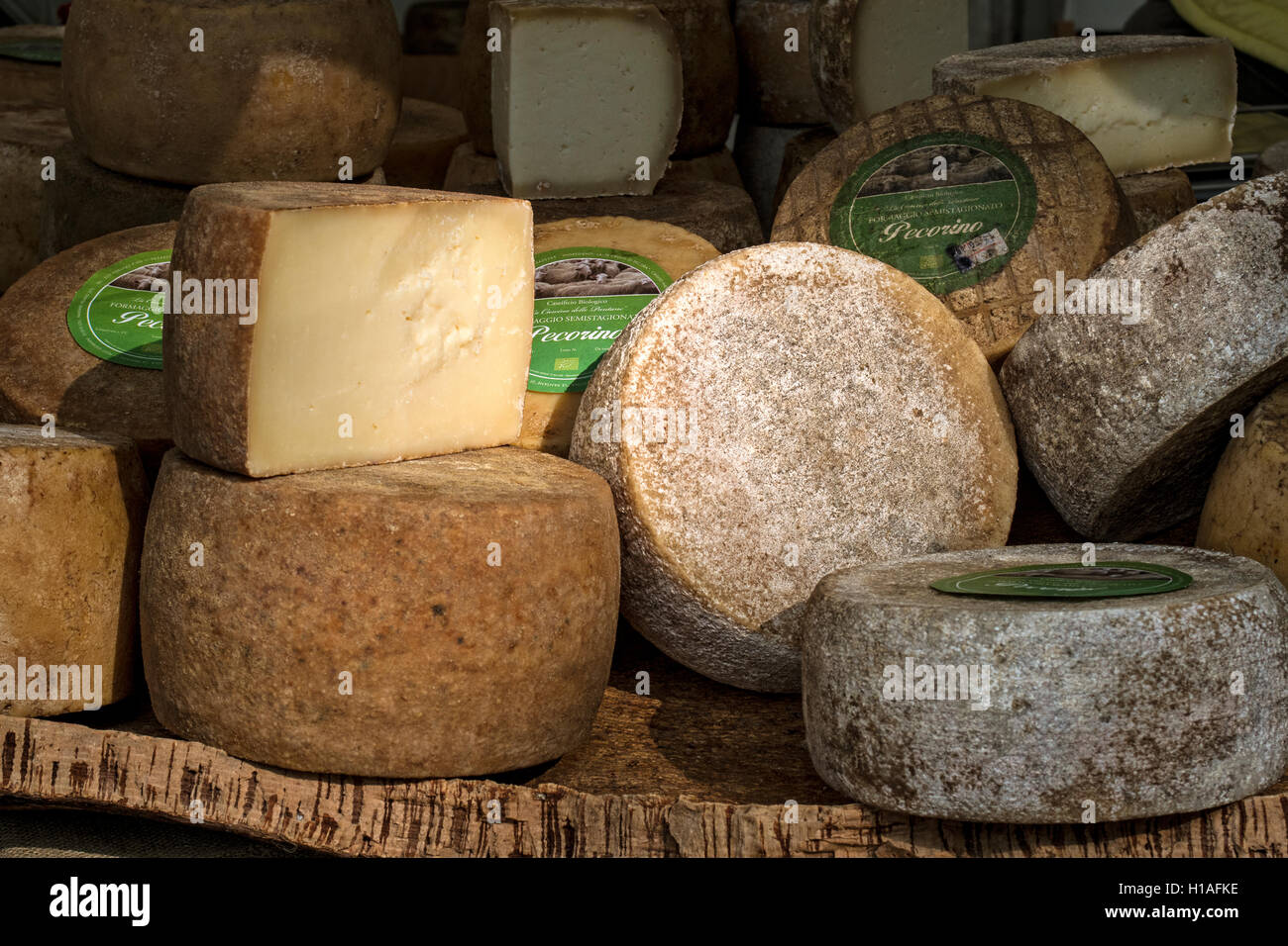 Italy Piedmont Turin 'Mother Earth -  Salone del Gusto 2016 ' - The theme of this year's edition is LOVING THE EARTH- Lazio Pecorino Biological Stock Photo