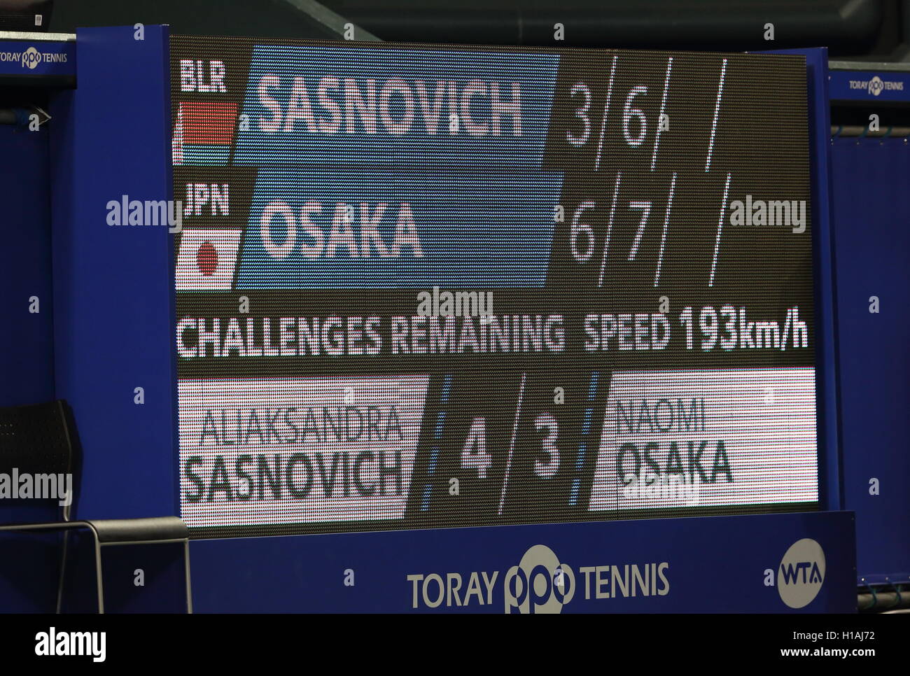 Tennis scoreboard wta hi res stock photography and images Alamy