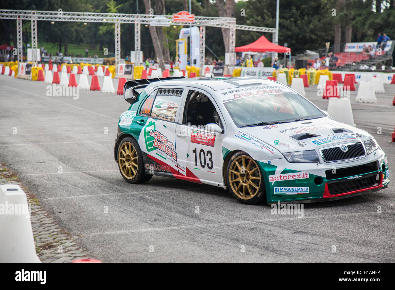 4th rally the city of Roma Capitale, Italian Rally Championship, 23-24-25 September 2016 Stock Photo
