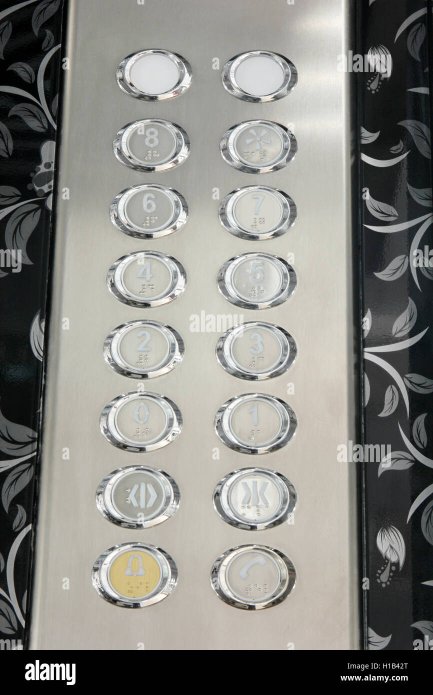 Lift numbers buttons hi-res stock photography and images - Alamy