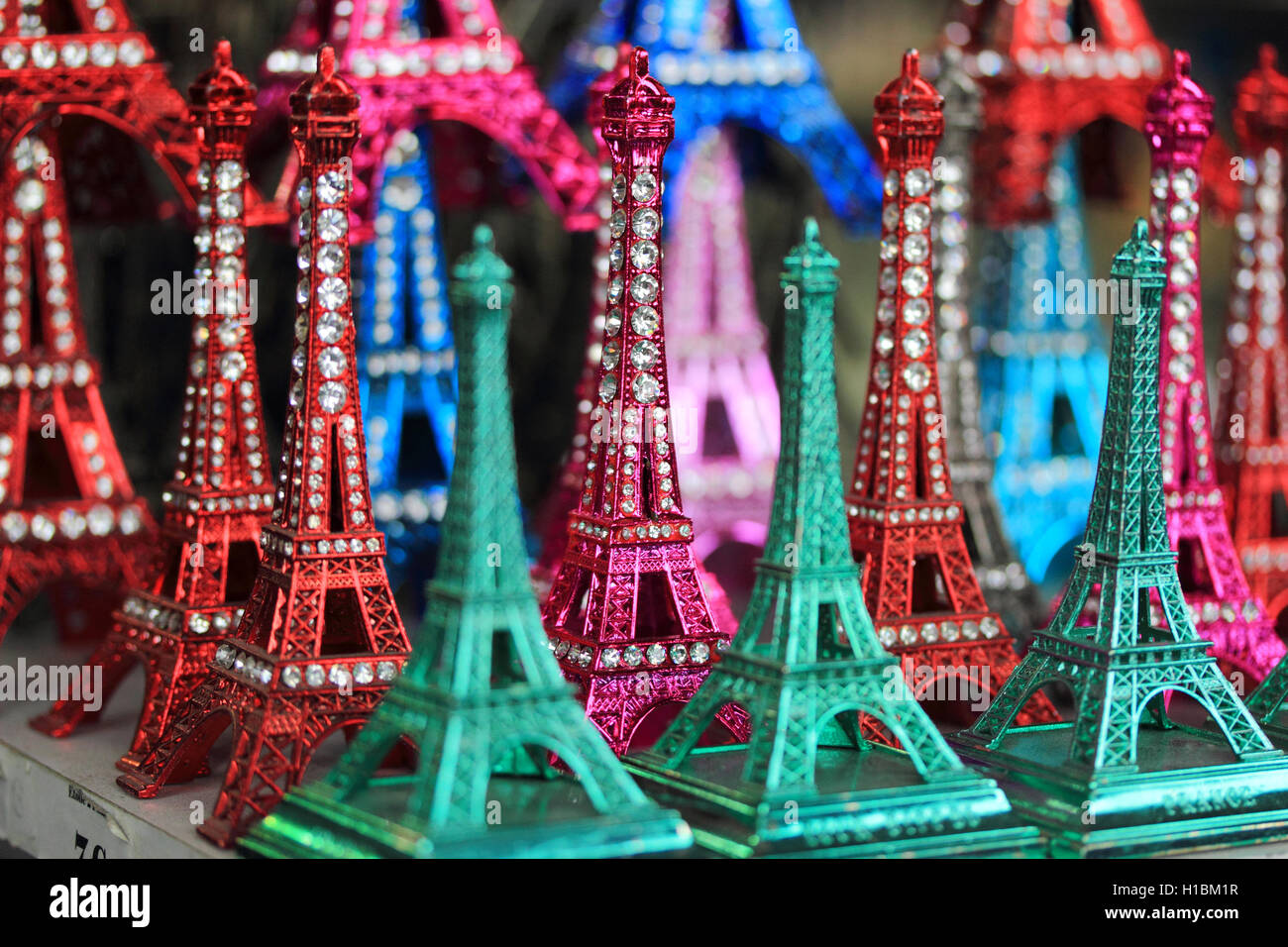 souvenir of mini eiffel tower from paris france Stock Photo