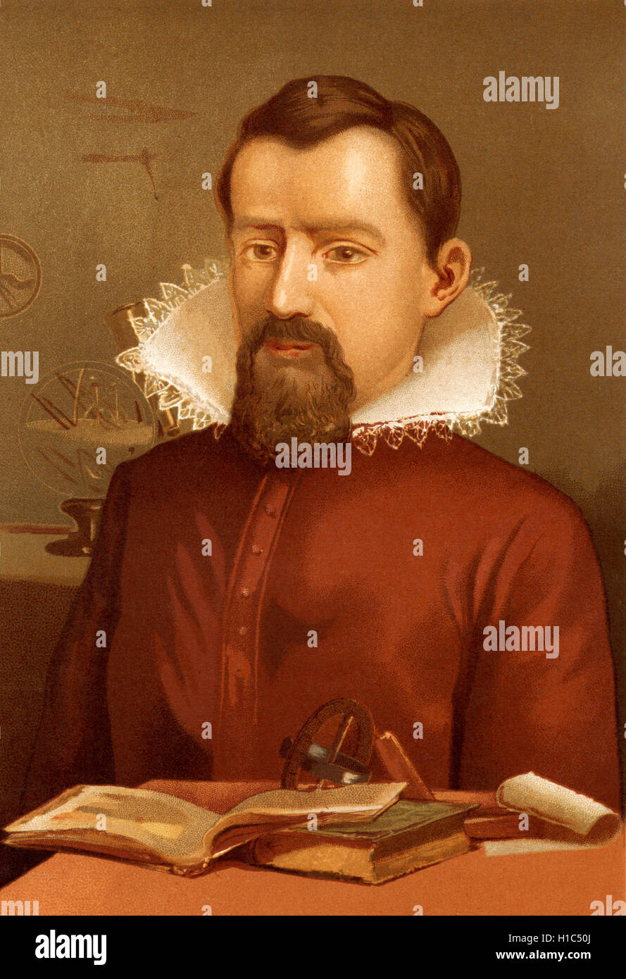 Johannes Kepler, 1571 - 1630. German mathematician, astronomer and astrologer. Stock Photo