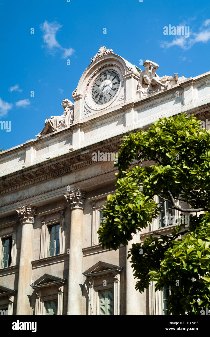 closeup photo of a decorated clock on a building in Milan, Italy Stock ...