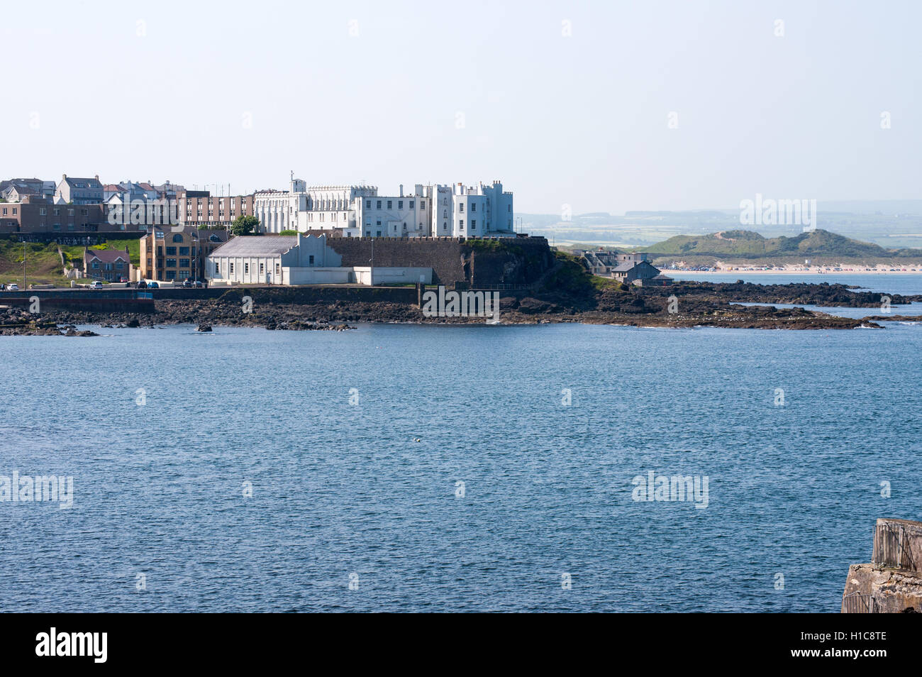 View on Dominican College in Portstewart  seafront, County Londonderry , Northern Ireland Stock Photo