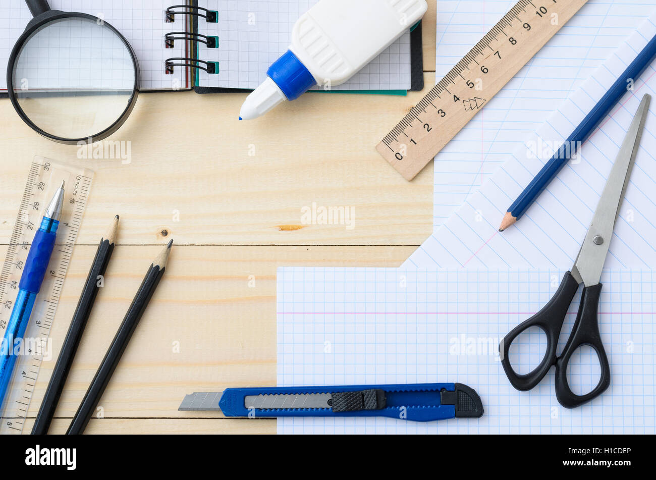 School and office stationery Stock Photo - Alamy