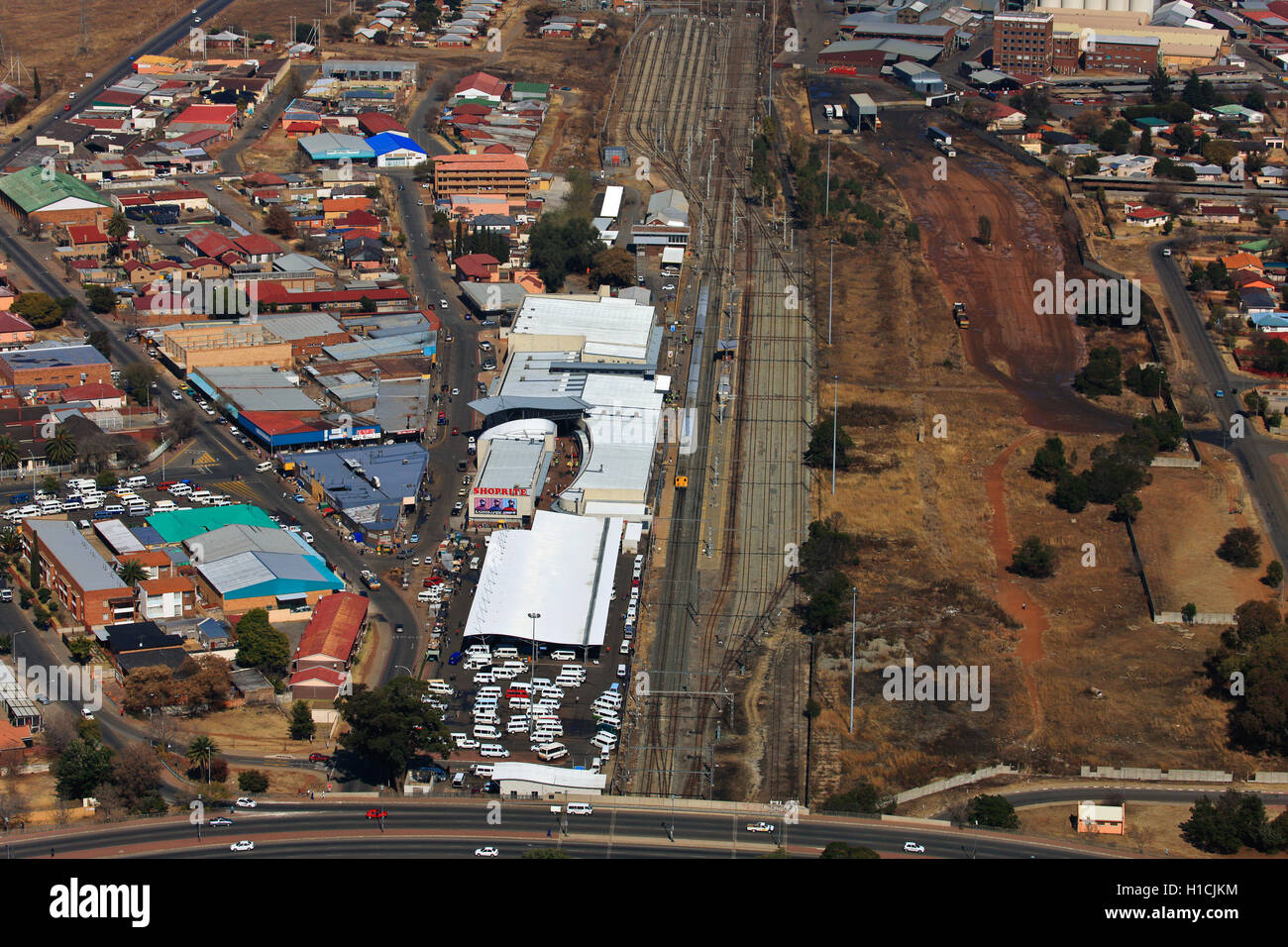 Aerial photograph of the Randfontein Train Station, Johannesburg