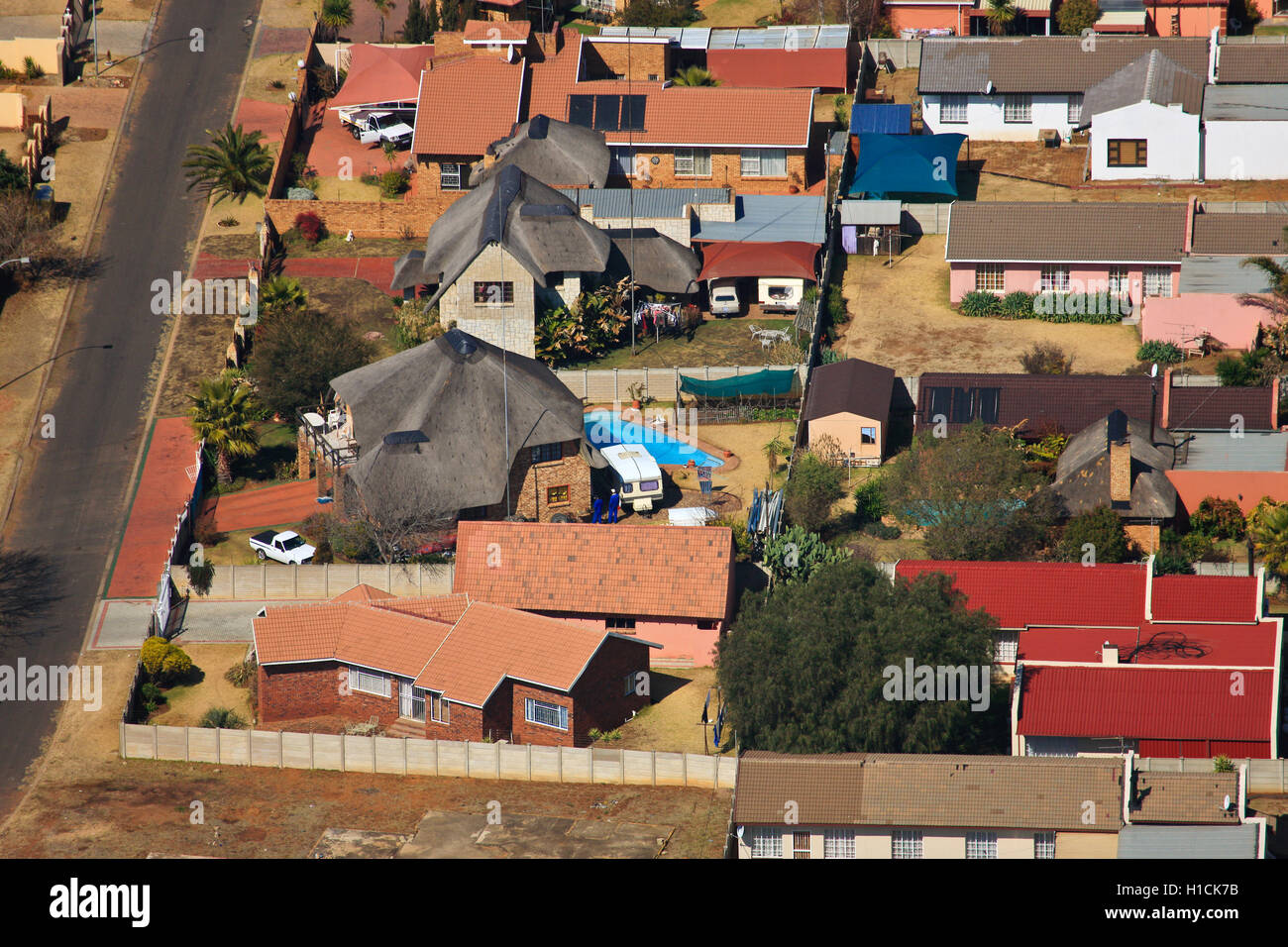 Aerial photograph of residential houses in Randfontein, Johannesburg