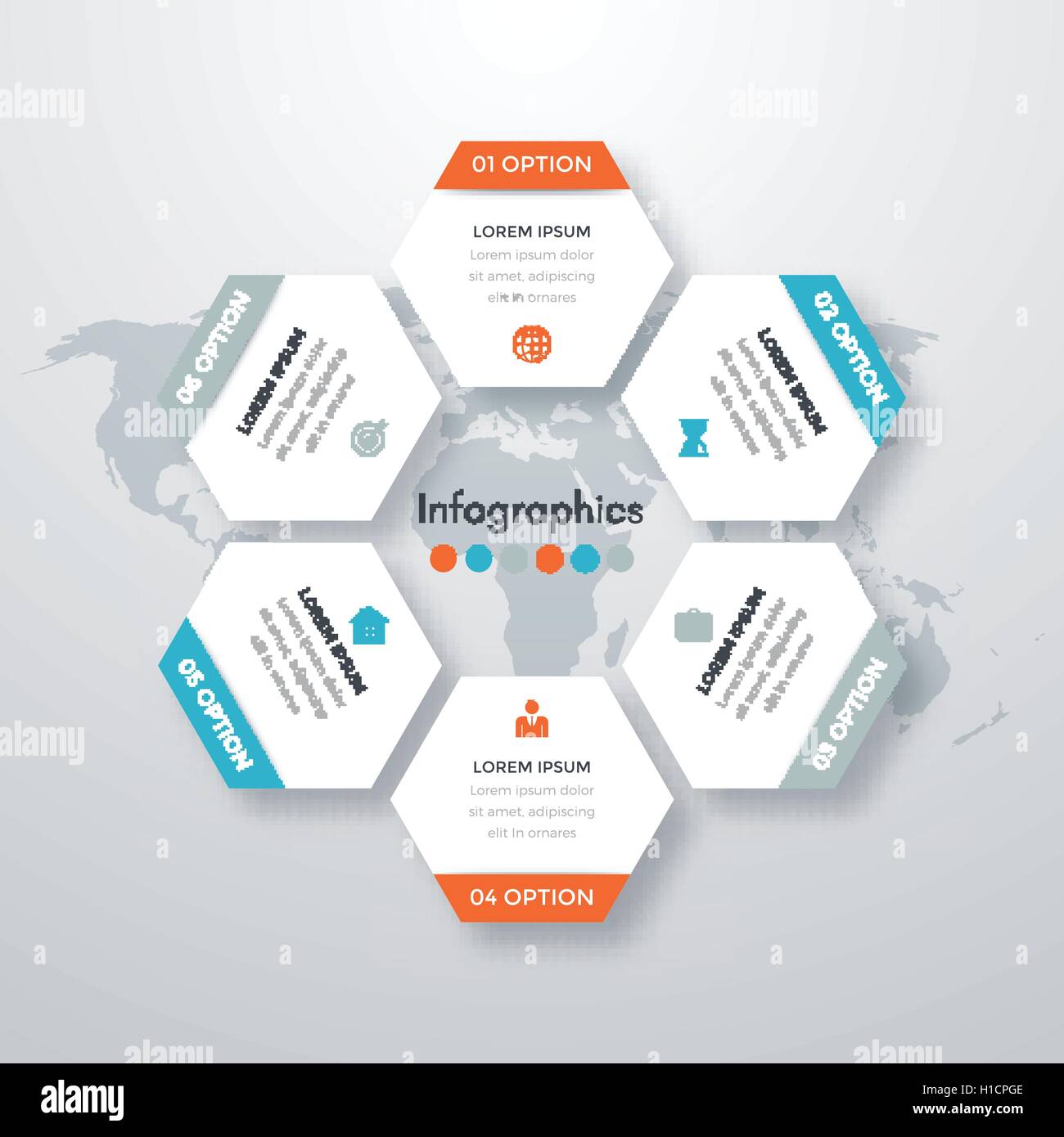 Vector illustration infographics six options Stock Vector Image & Art ...