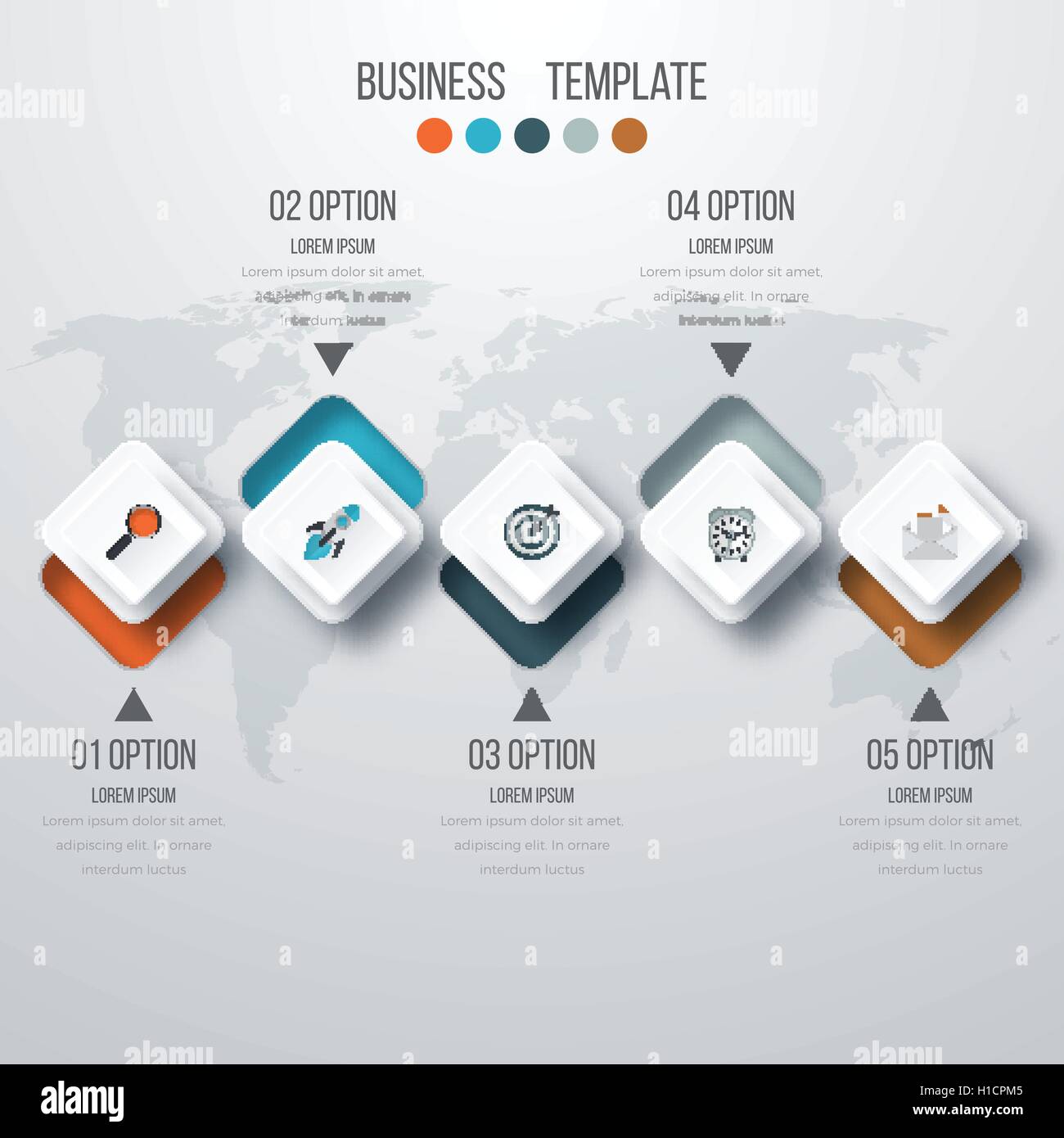 Vector illustration infographic five options Stock Vector Image & Art ...