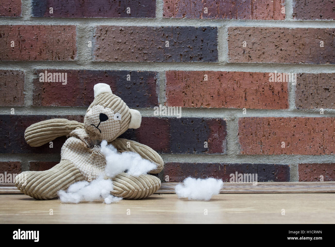 stuffing a teddy bear