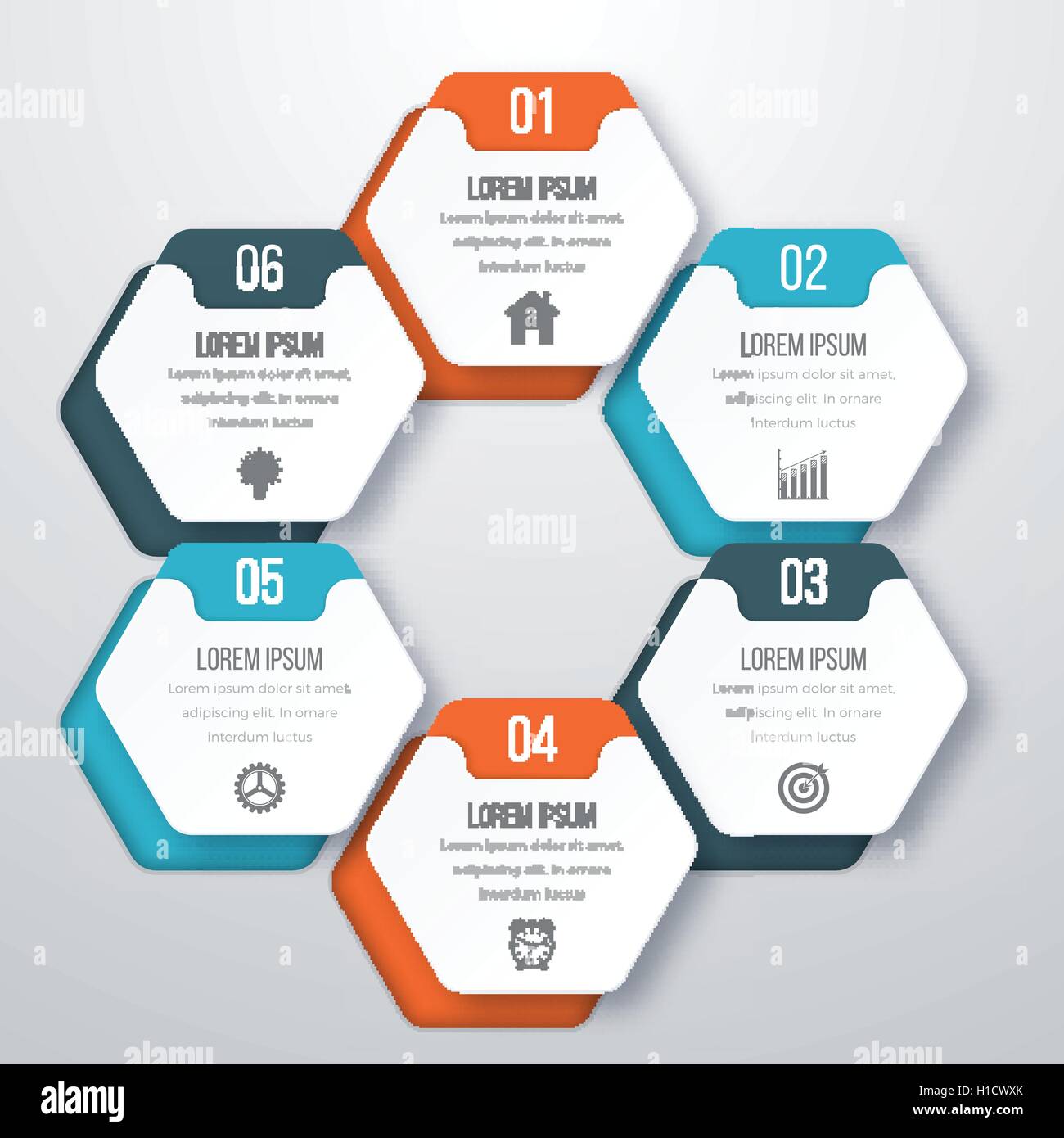 Vector illustration infographics six options Stock Vector Image & Art ...