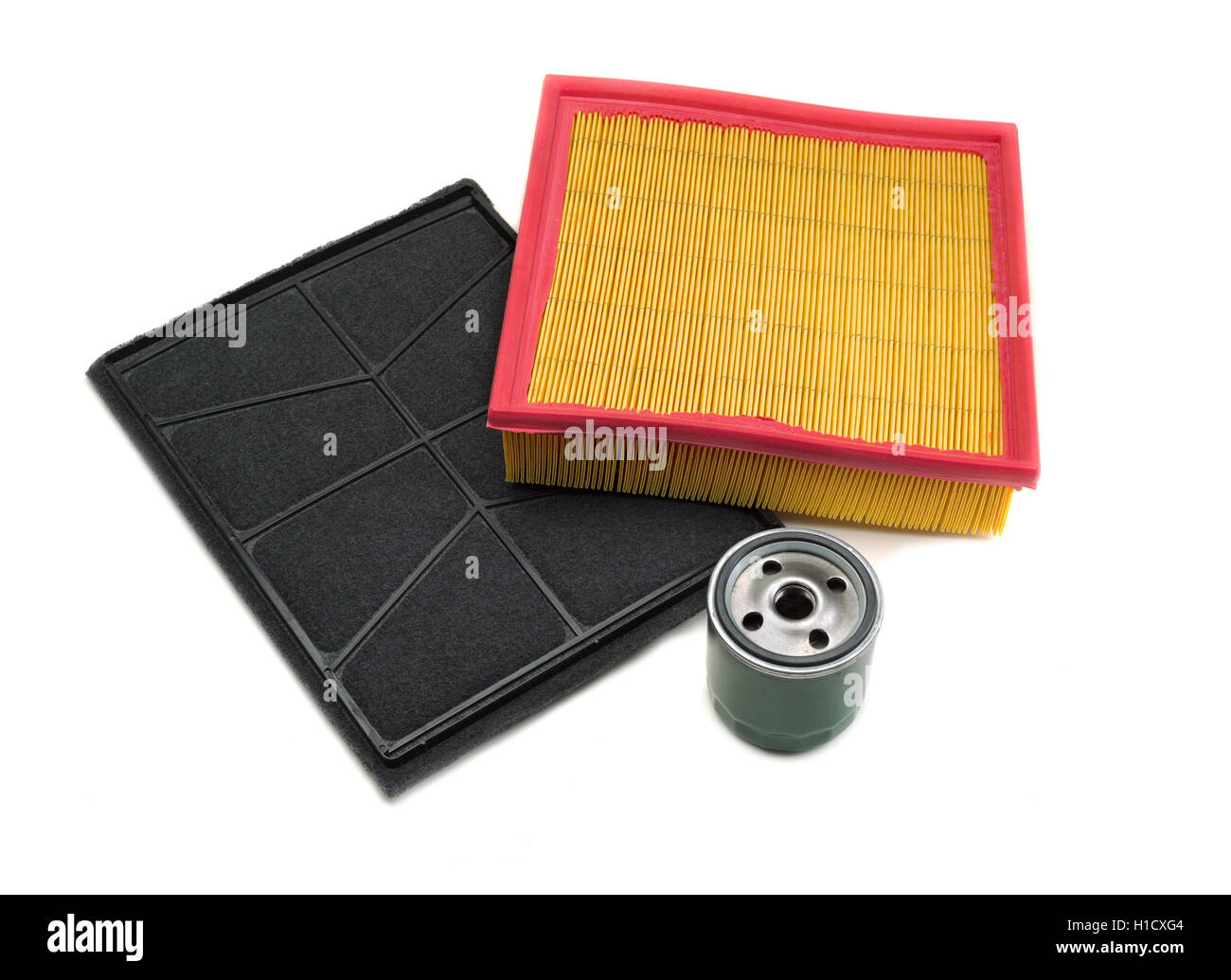 set of filters for motor vehicles. Isolate on white Stock Photo Alamy