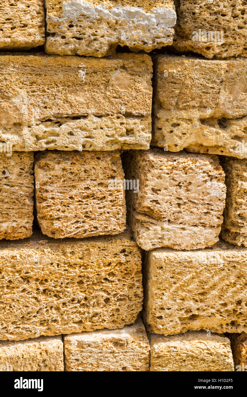 Natural material for the construction of coquina Stock Photo