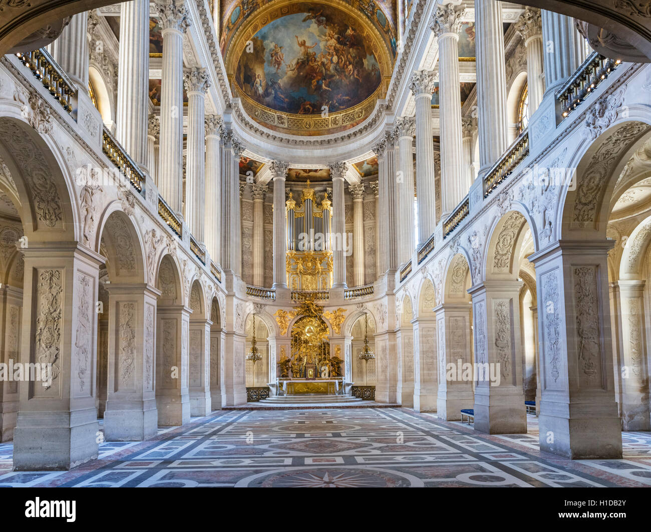 The Royal Chapel (Chapelle Royale), Chateau de Versailles (Palace of Versailles), near Paris, France Stock Photo