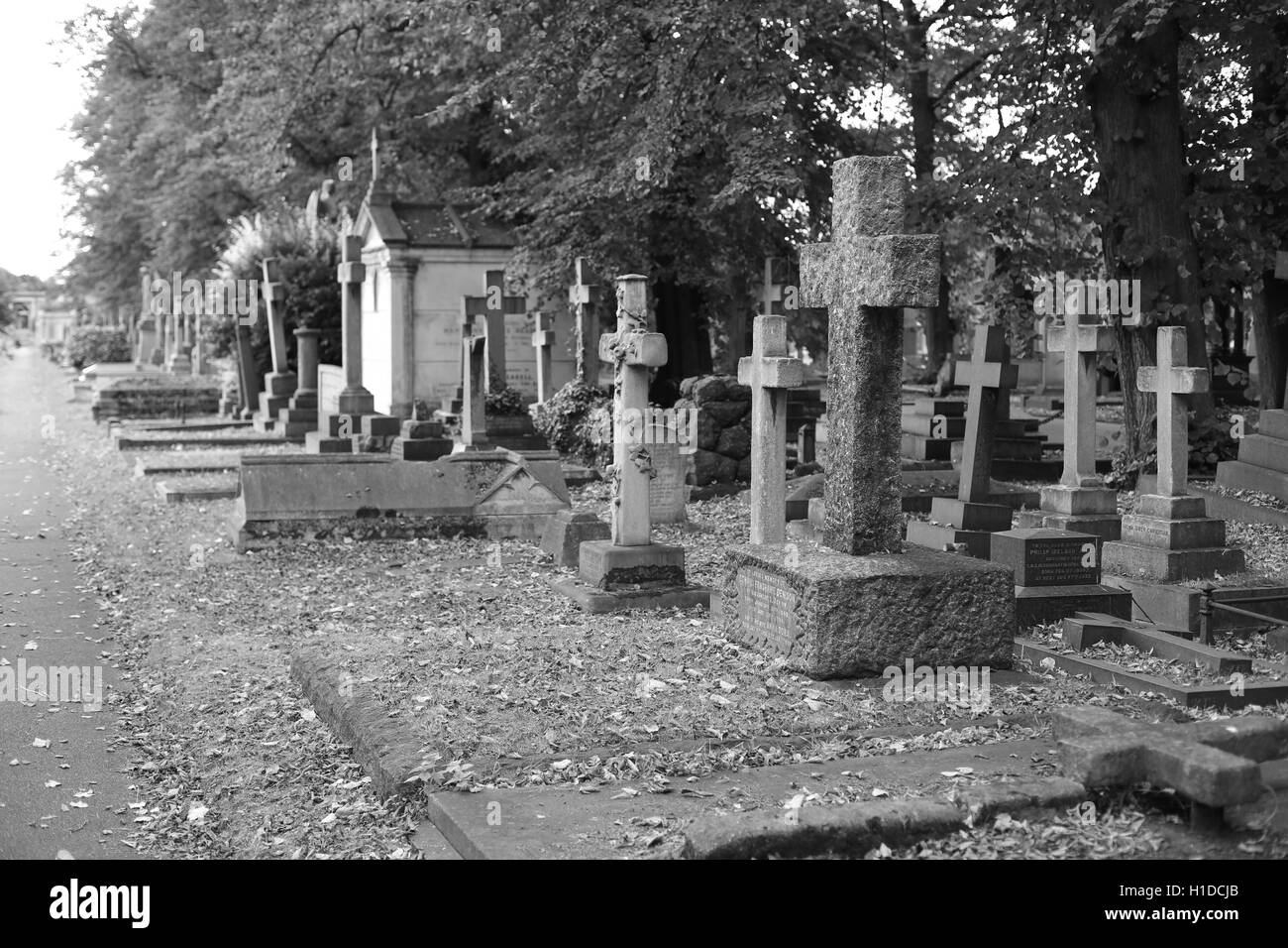 Cemetery brompton Black and White Stock Photos & Images Alamy
