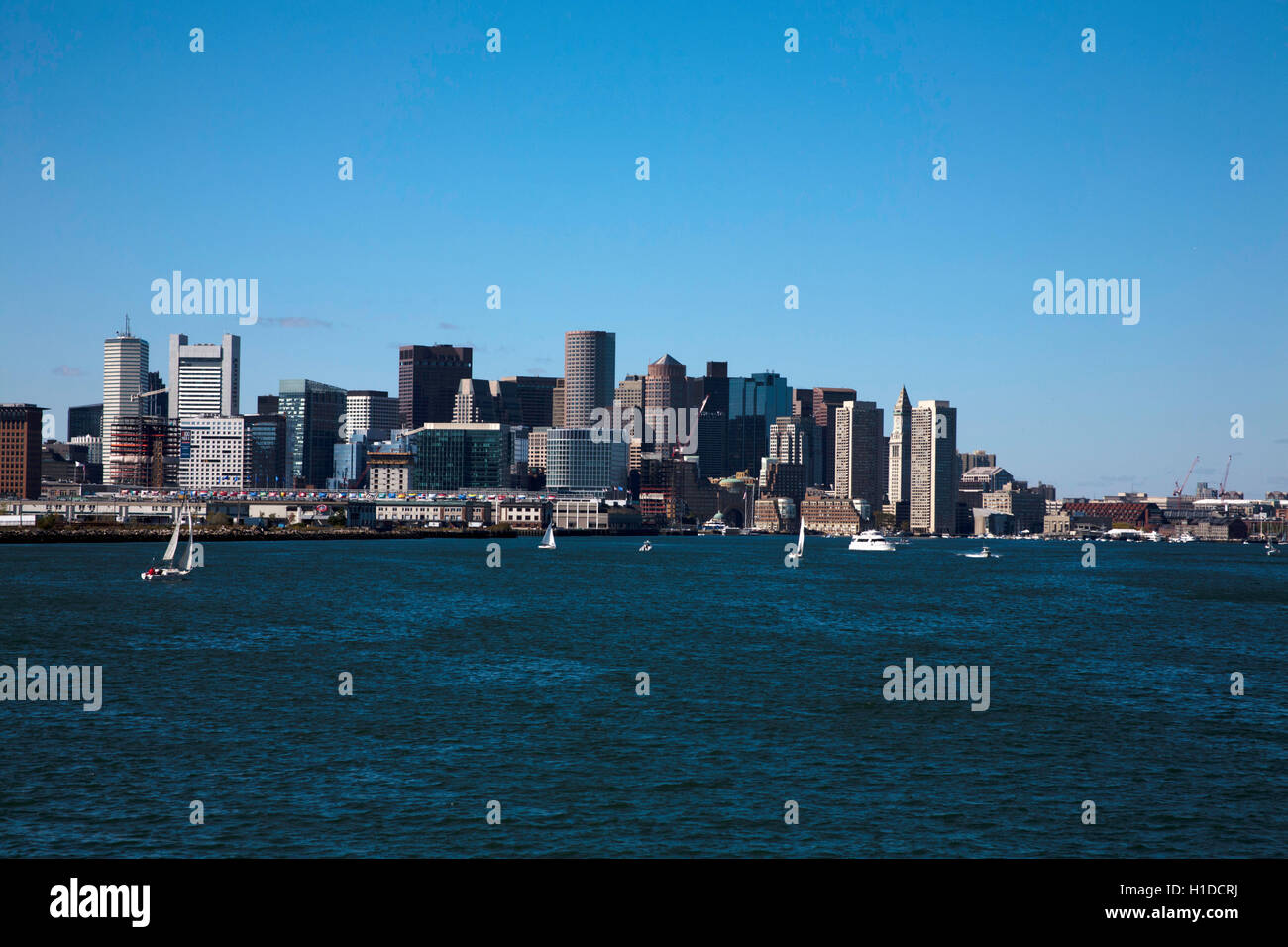 High Rise office buildings and The Custom House The Waterfront Boston ...