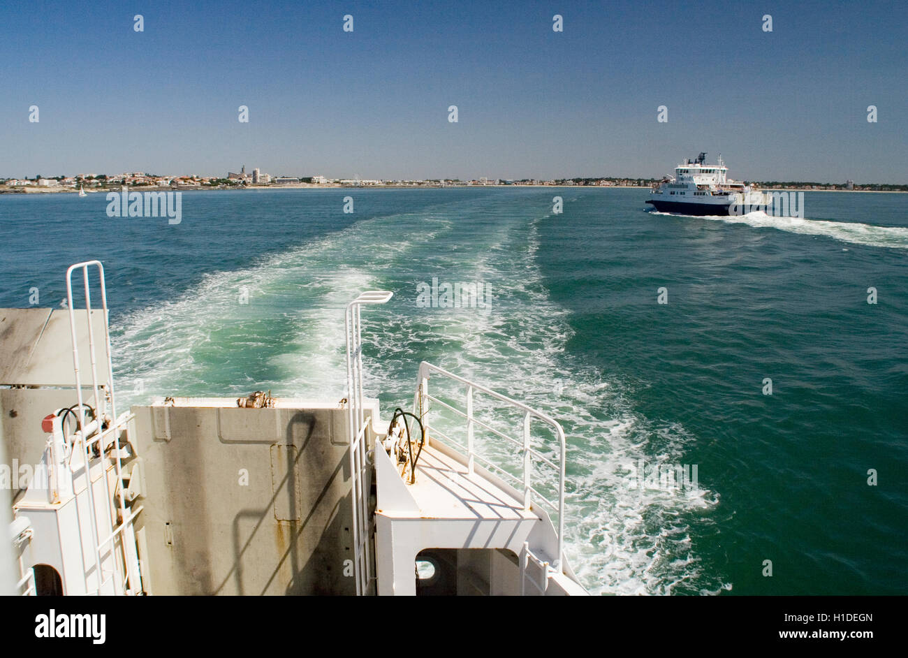 car ferry; passenger ferry; Royan; Pointe de Grave; La Gironde; France Stock Photo