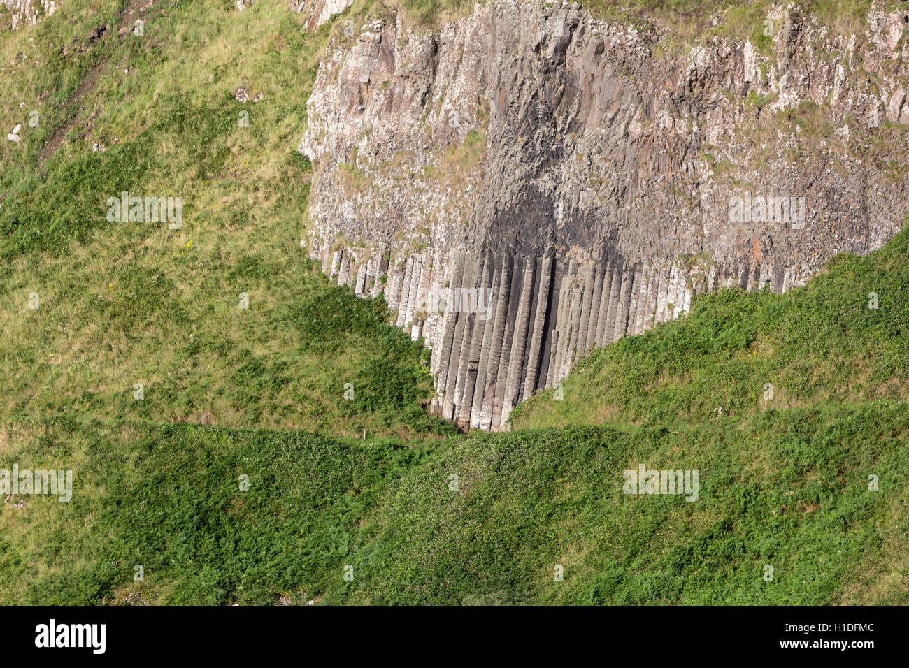 The Organ Pipes, Giant's Causeway, Bushmills, County Antrim, Northern Ireland, UK Stock Photo