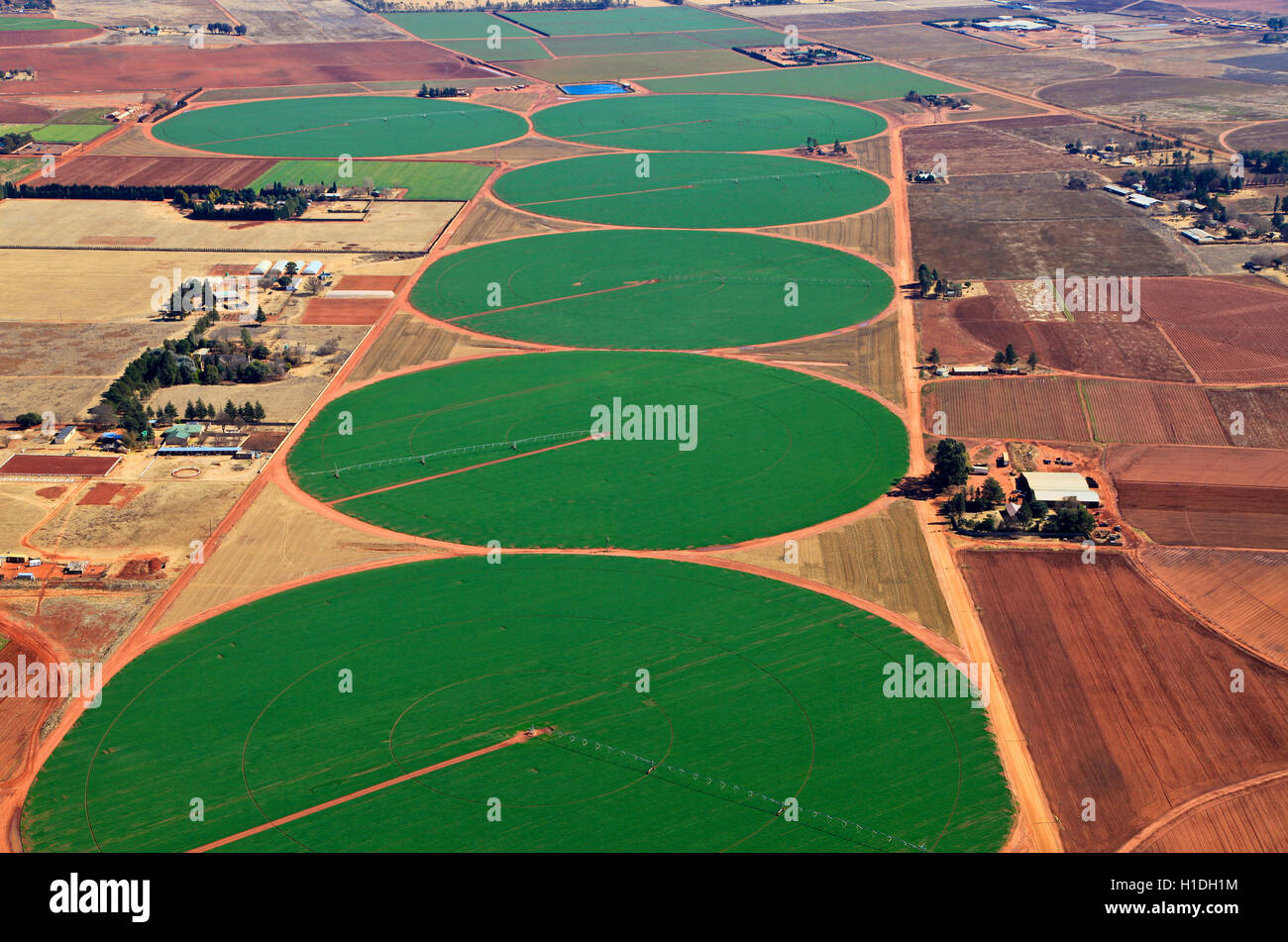 Aerial photograph of agricultural field, Avalonia, Randfontein