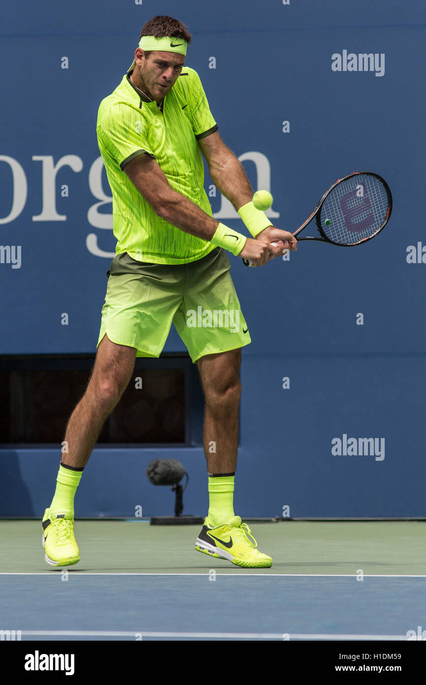 Juan Martin del Potro (ARG) competing in the 2016 US Open Stock Photo