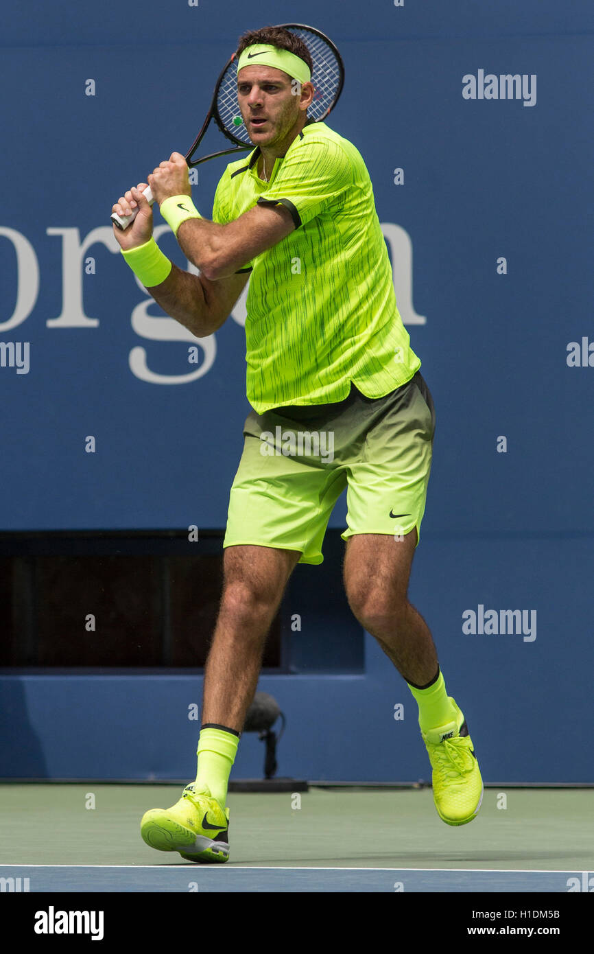 Juan Martin del Potro (ARG) competing in the 2016 US Open Stock Photo