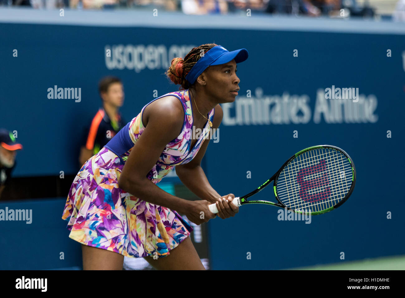 Venus Williams (USA) competing in the 2016 US Open Stock Photo