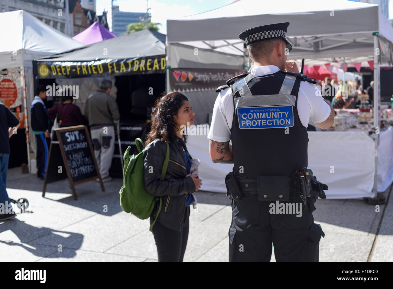 Community Protection Officer,Nottingham City Centre,UK. Stock Photo