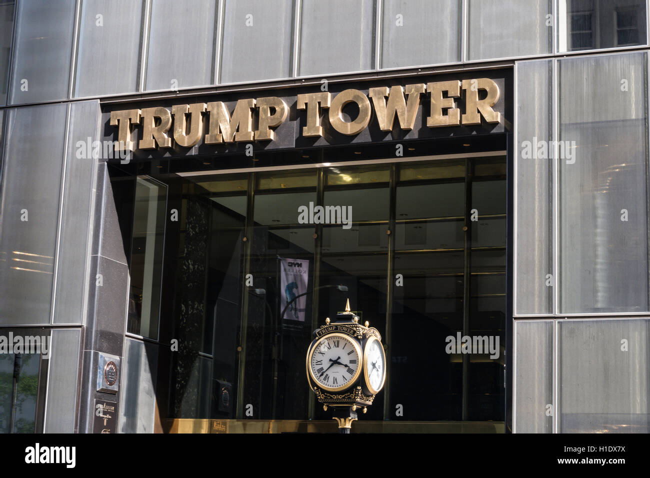 Trump Tower is a mixed use office building and residence skyscraper located in Midtown Manhattan on Fifth Avenue, New York City, USA Stock Photo