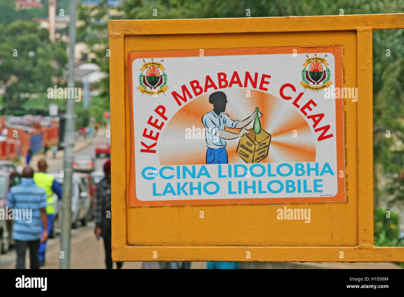 Street sign, Mbabane, Kingdom of Swaziland Stock Photo