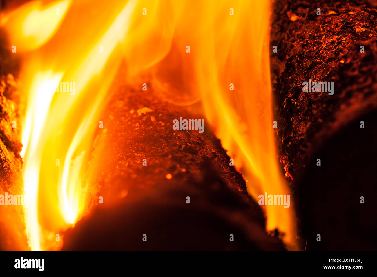 Wood fire burning Stock Photo Alamy