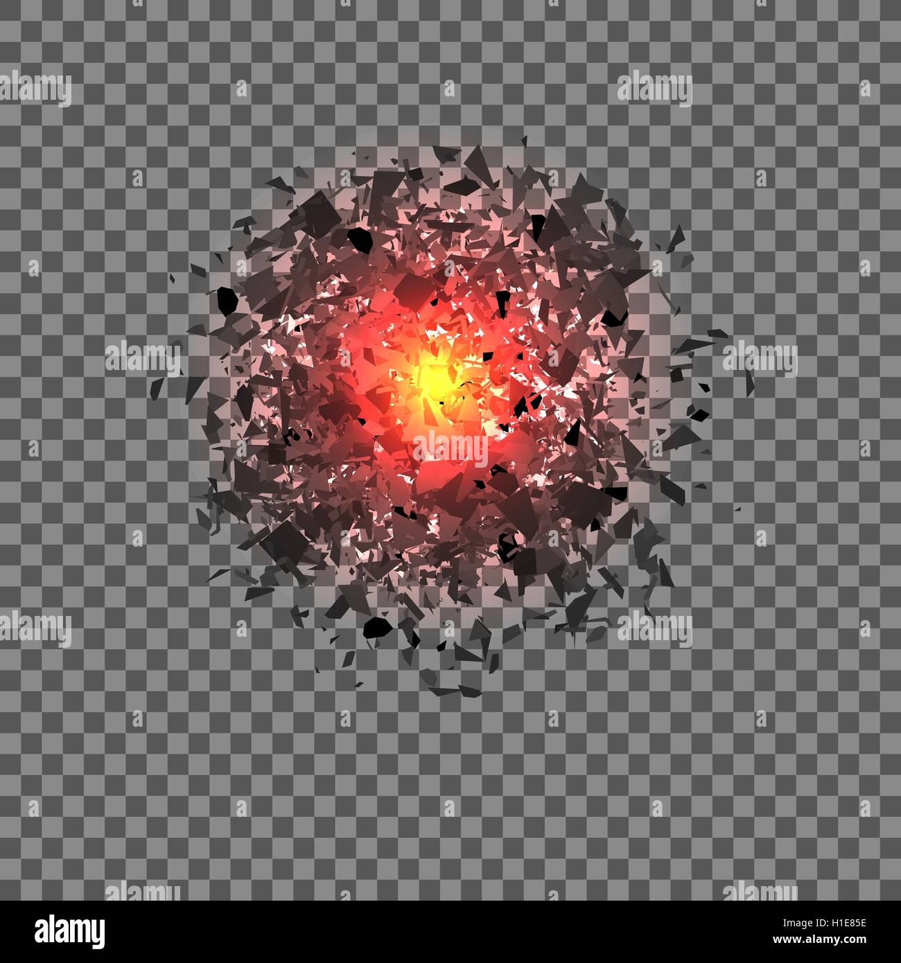 Explosion Cloud of Grey Pieces Stock Vector Image & Art - Alamy