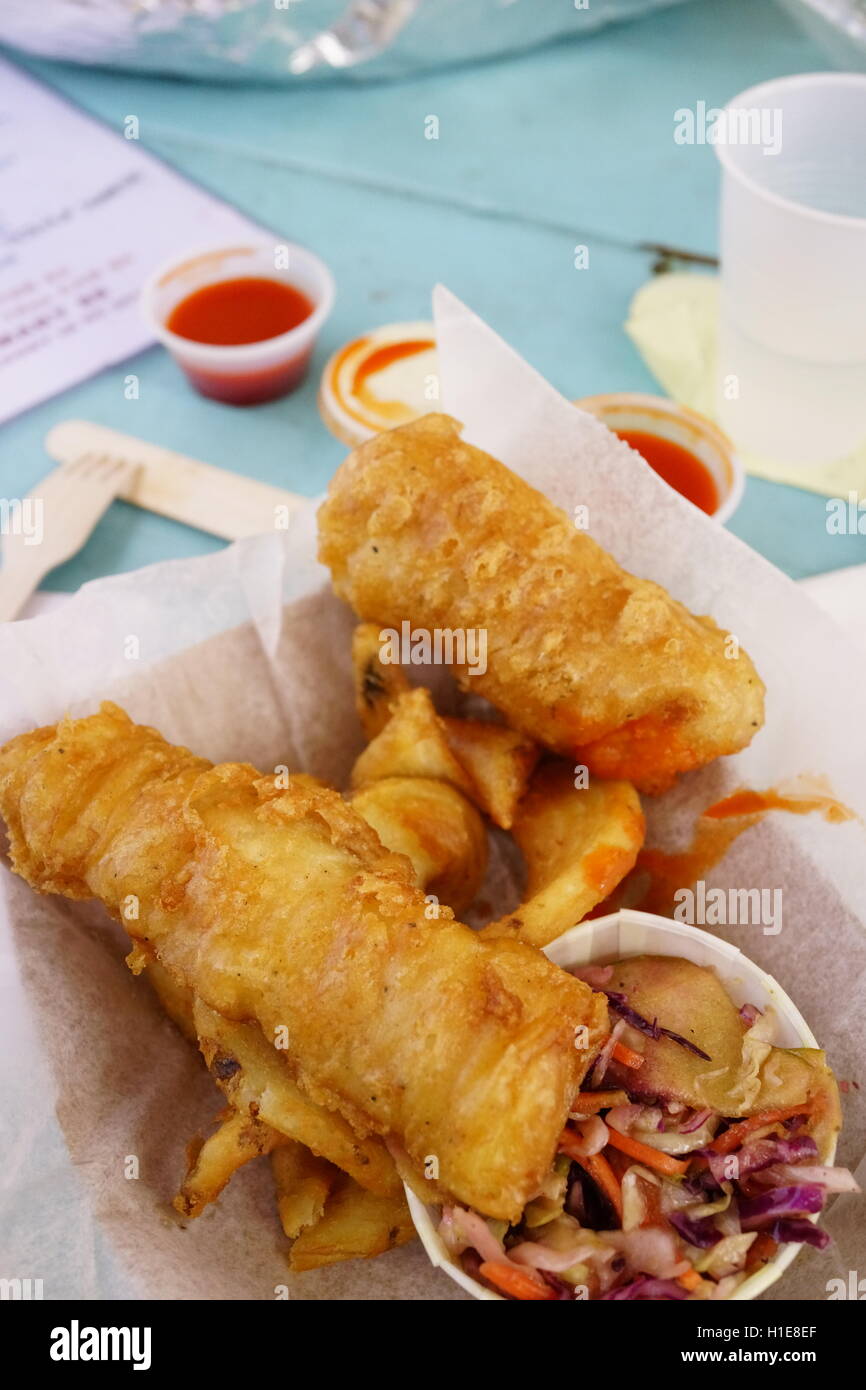 Union Market, Washington DC a basket of Fish and Chips Stock Photo Alamy