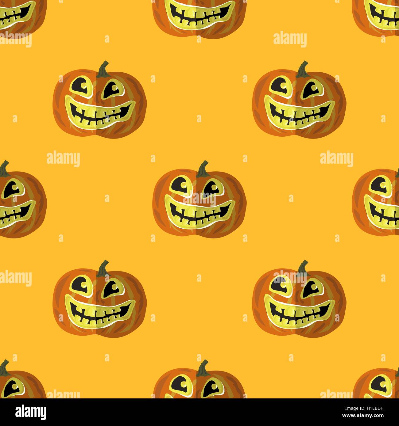 Halloween Smiling Pumpkin Seamless Pattern Stock Vector Image & Art - Alamy