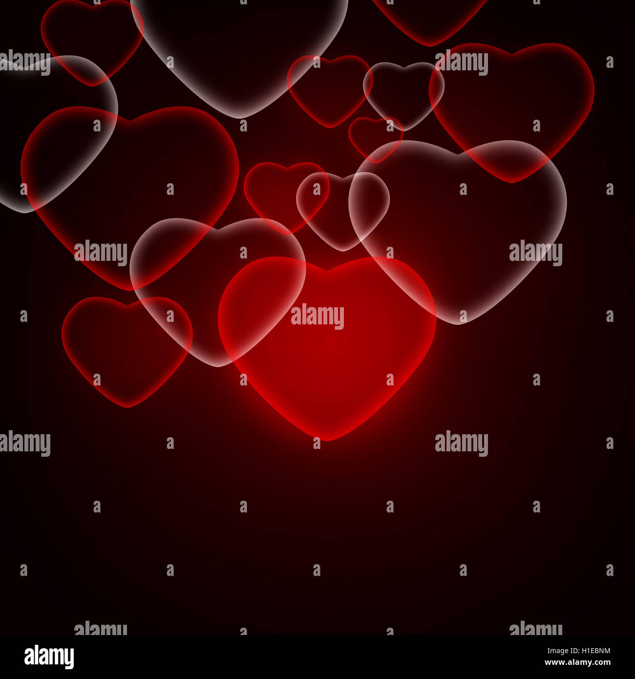 Abstract background of red hearts Stock Photo - Alamy