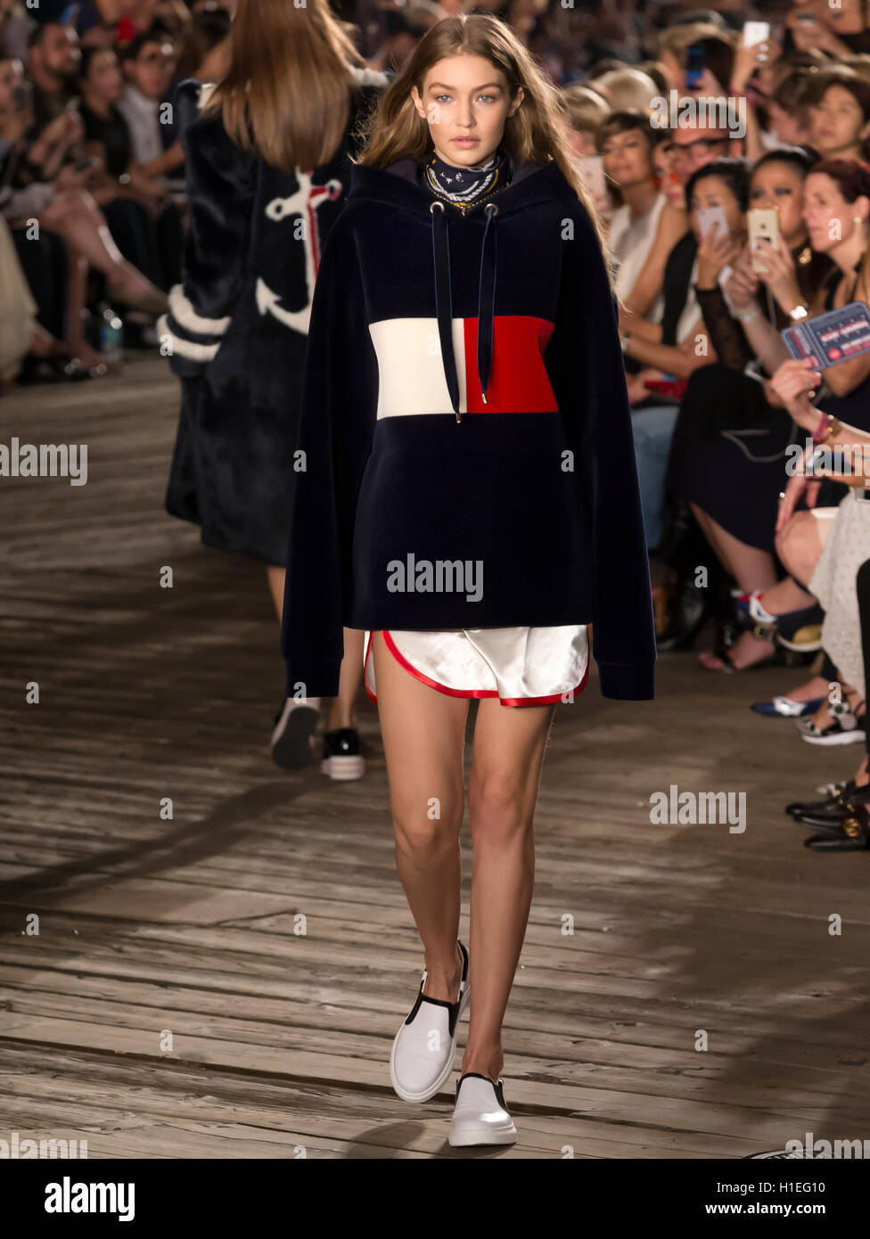 NEW YORK, NY - SEPTEMBER 09, 2016: Gigi Hadid walks the runway at Tommy  Hilfiger Women's Fashion Show during NYFW Stock Photo - Alamy