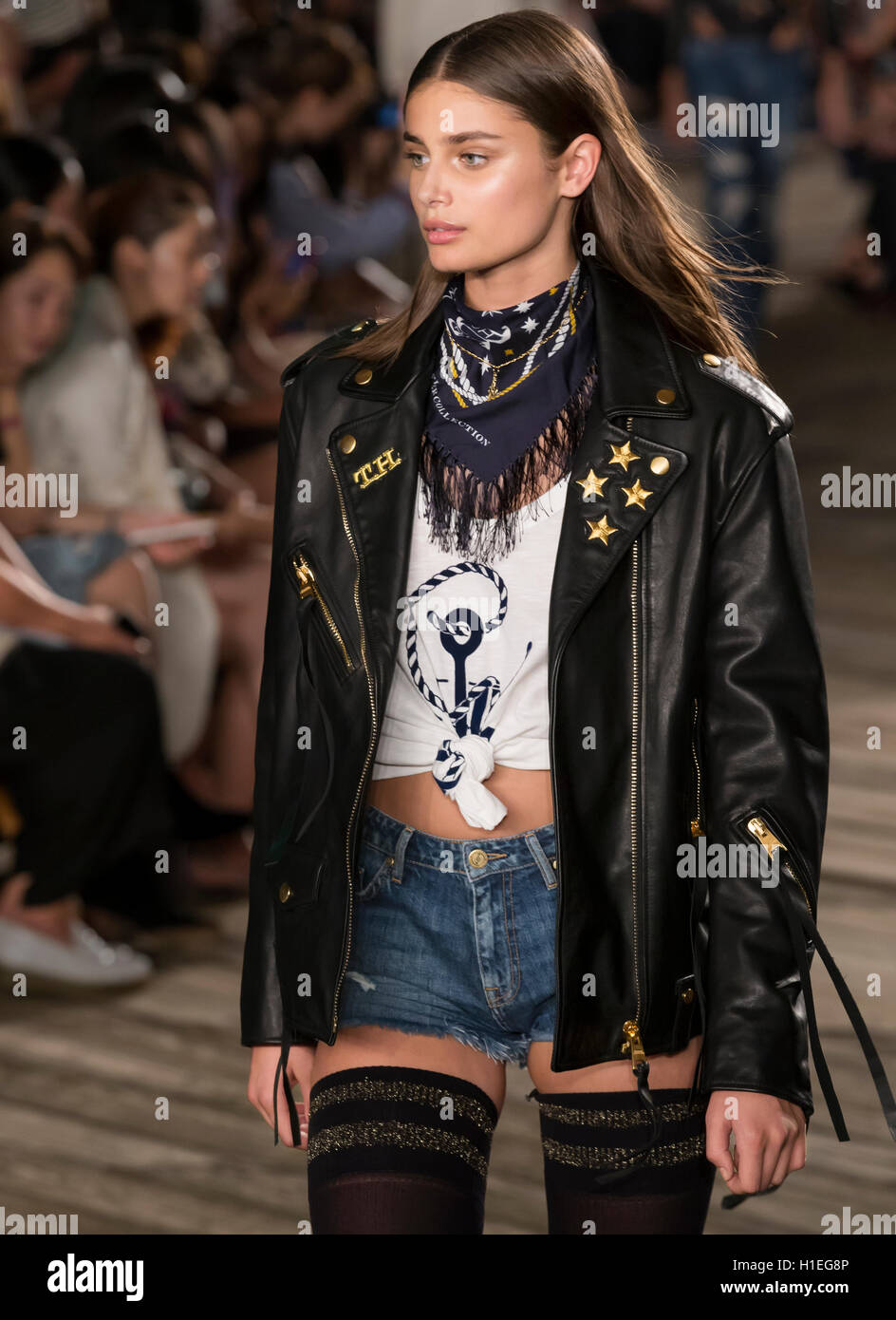 NEW YORK, NY - SEPTEMBER 09, 2016: Taylor Hill walks the runway at Tommy  Hilfiger Women's Fashion Show during NYFW Stock Photo - Alamy