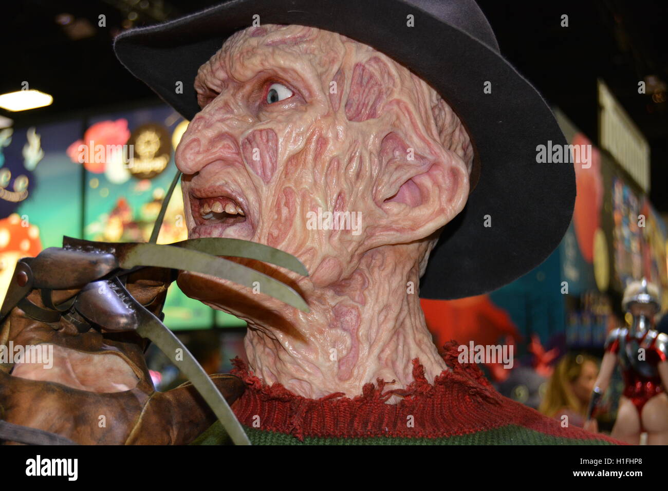 Freddy Krueger, Nightmare On Elm Street, Freddy Kruger, Robert Englund, Robert England, Razor Hand, Razor Glove Stock Photo