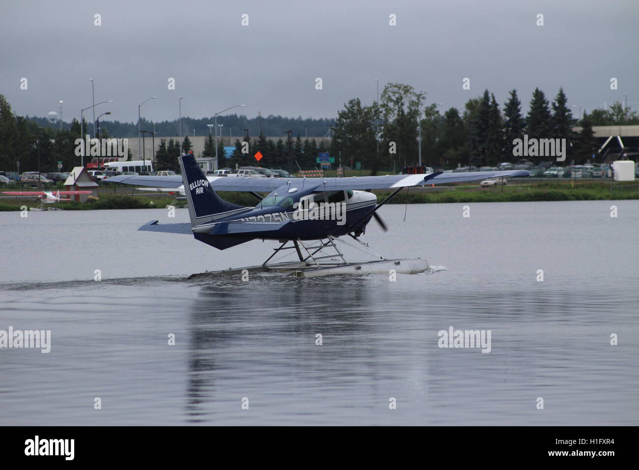 float plane in the water Stock Photo Alamy