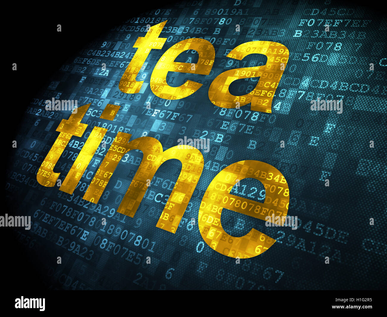 Time concept: Tea Time on digital background Stock Photo - Alamy